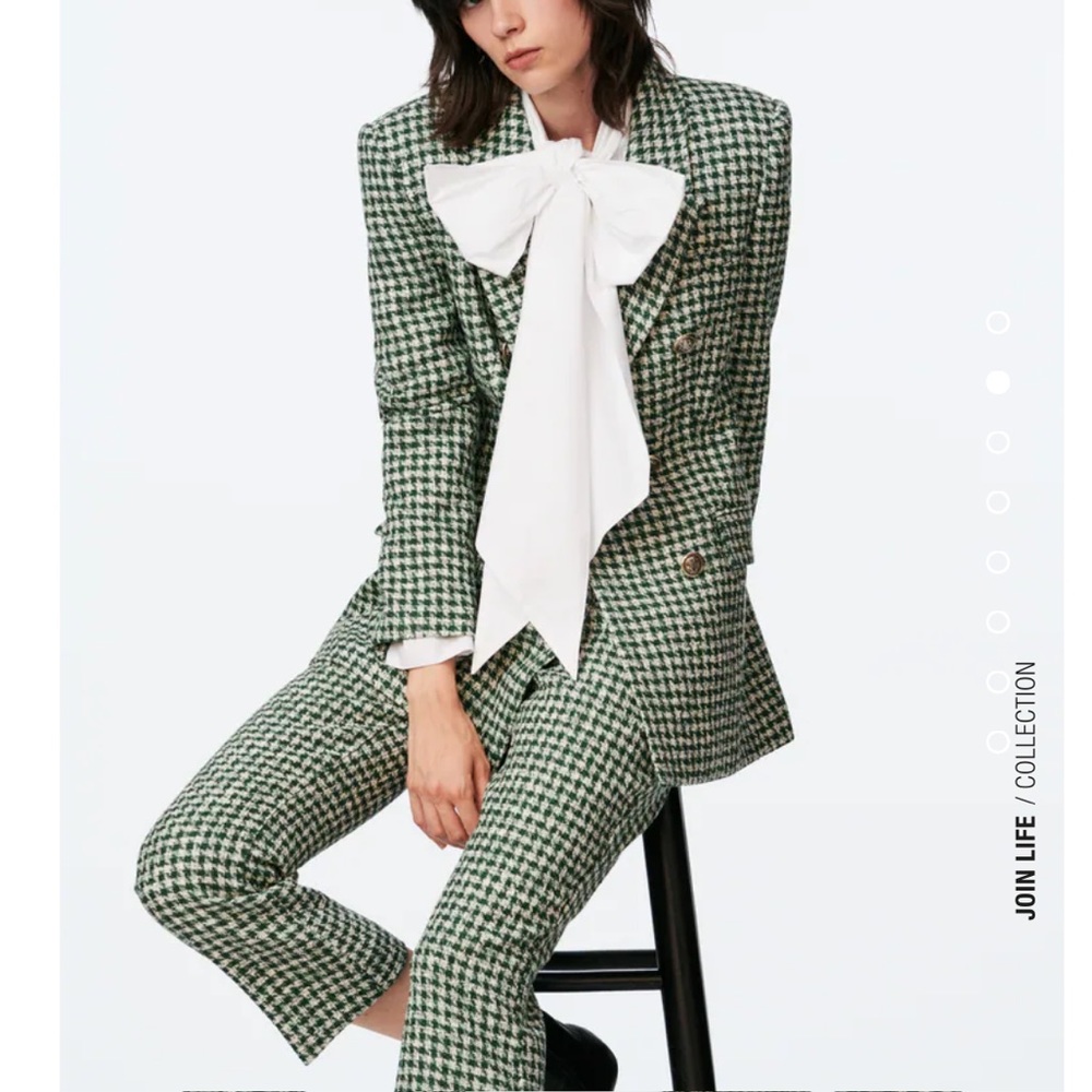 ZARA STRUCTURED MINI FLARE PANTS